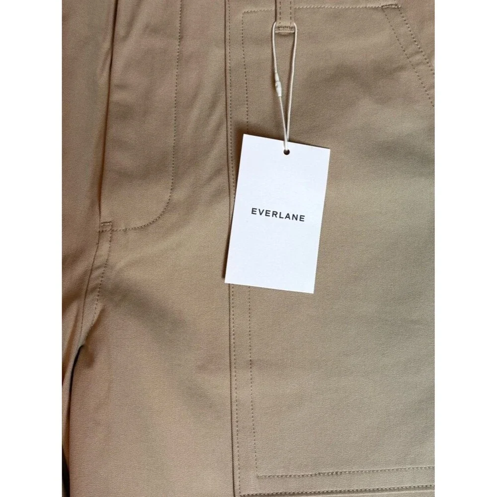 NEW Everlane Wide Leg Crop Utility Pants Size 14 Khaki 26.5